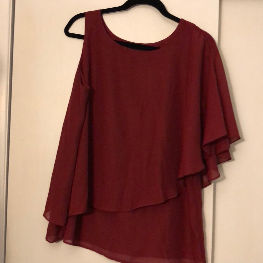 Deep Red Blouse